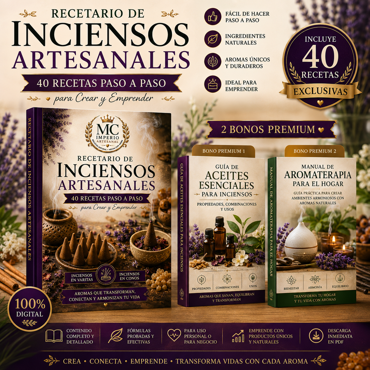 Recetario de Inciensos Artesanales Portada